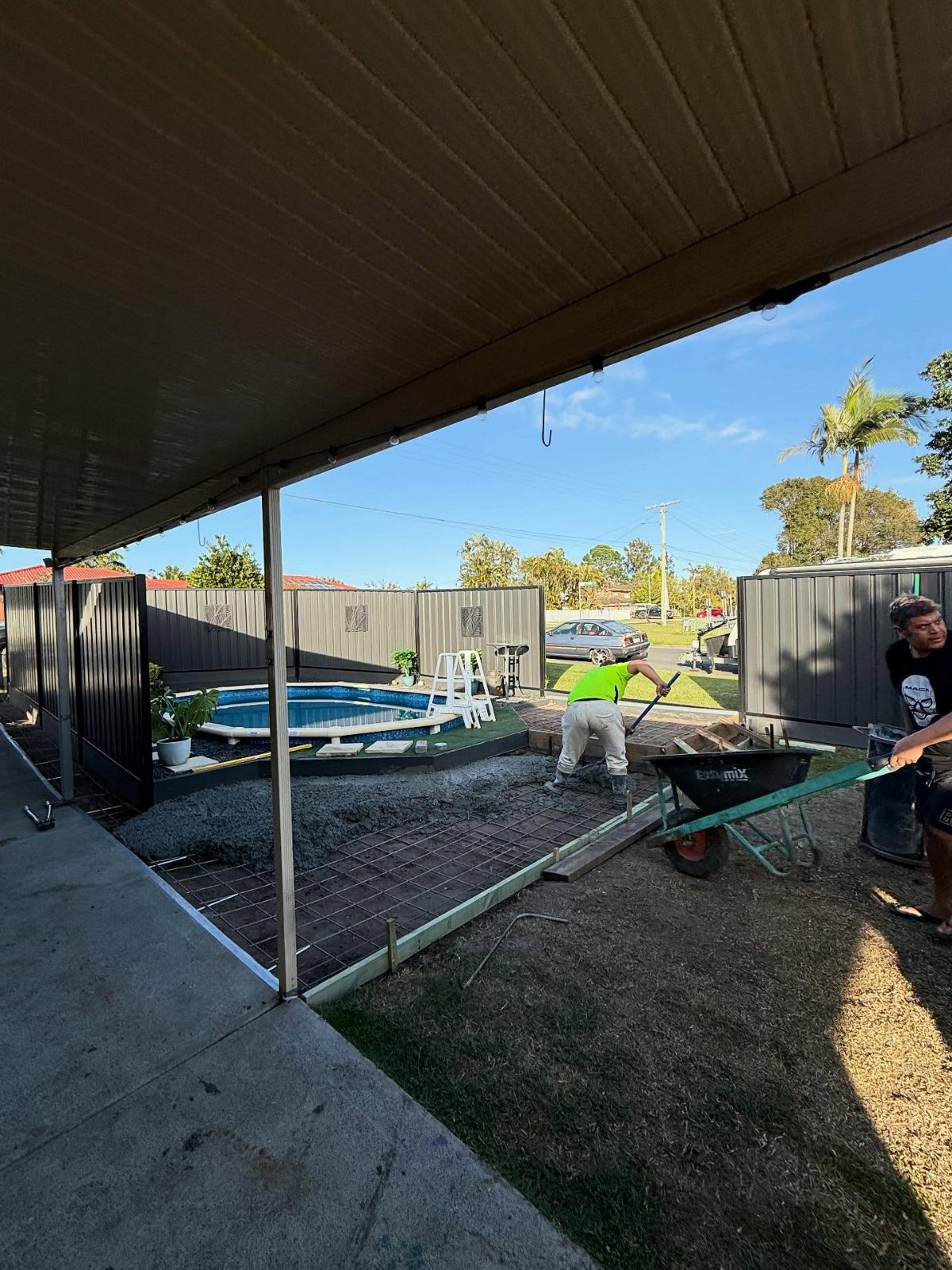 Pour Day — Patio Slab — Enhanced Concrete Services