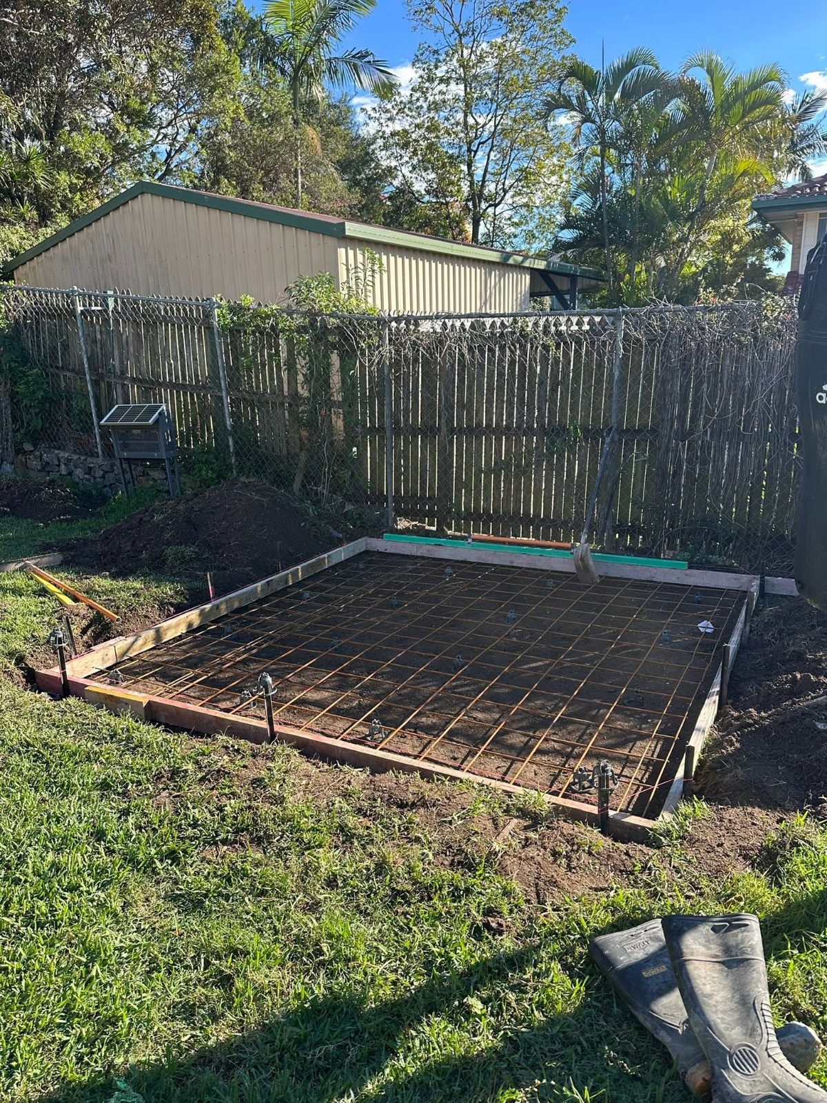 Formwork & Mesh — Shed Slab — Enhanced Concrete Services